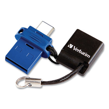 Verbatim® Store ‘n' Go Dual Usb 3.0 Flash Drive For Usb-c Devices, 64 Gb, Blue freeshipping - TVN Wholesale